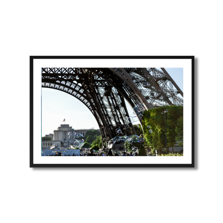 Bubbles At The Eiffel Tower Travel Poster - Shop Simply Blessed Shy