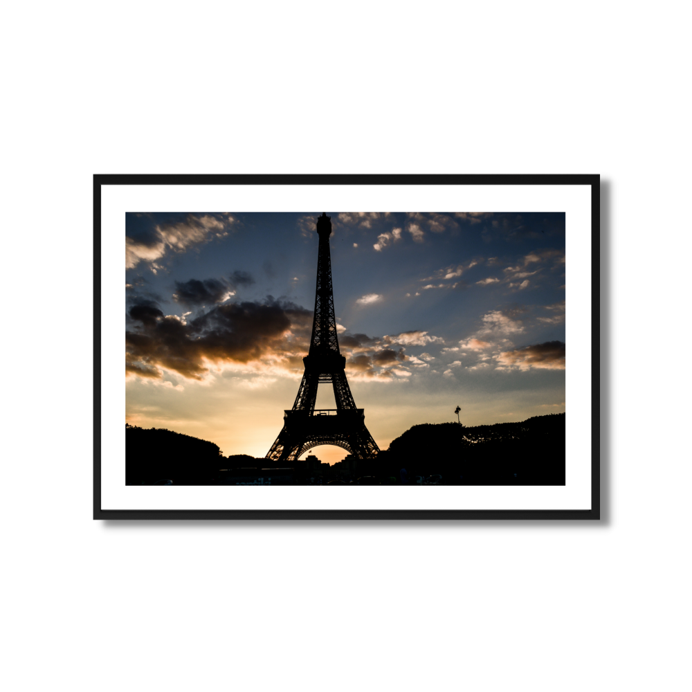 Eiffel Tower Sunset Travel Poster