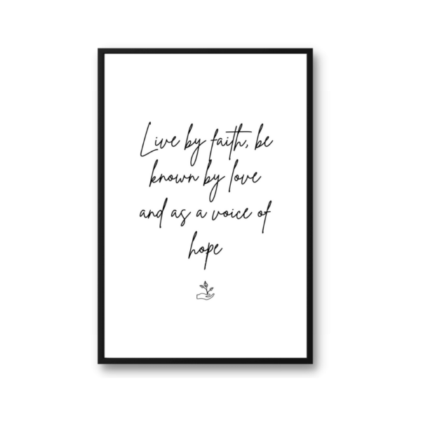 Live by faith printable quote