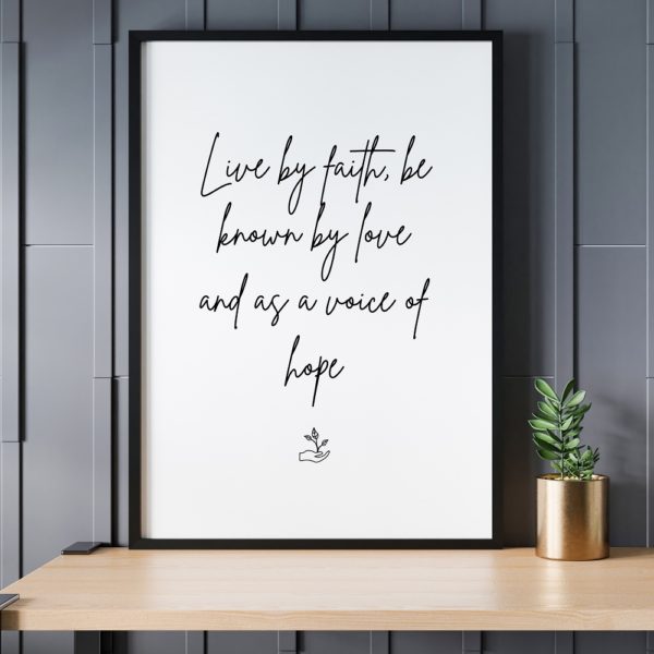 Live by faith printable quote