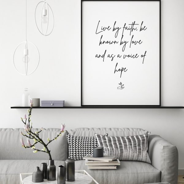 Live by faith printable quote