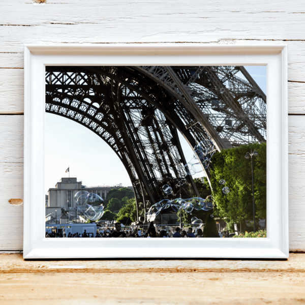 Paris Bubbles under the Eiffel Tower Print