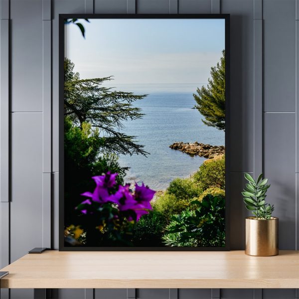 Purple flowers in Bandol Travel Print