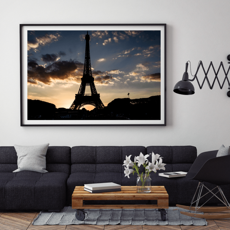 Eiffel Tower Sunset Travel Poster - Shop simply blessed shy