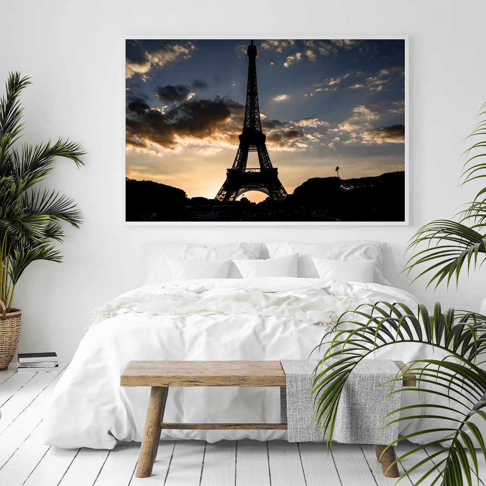 Eiffel Tower Sunset Travel Poster