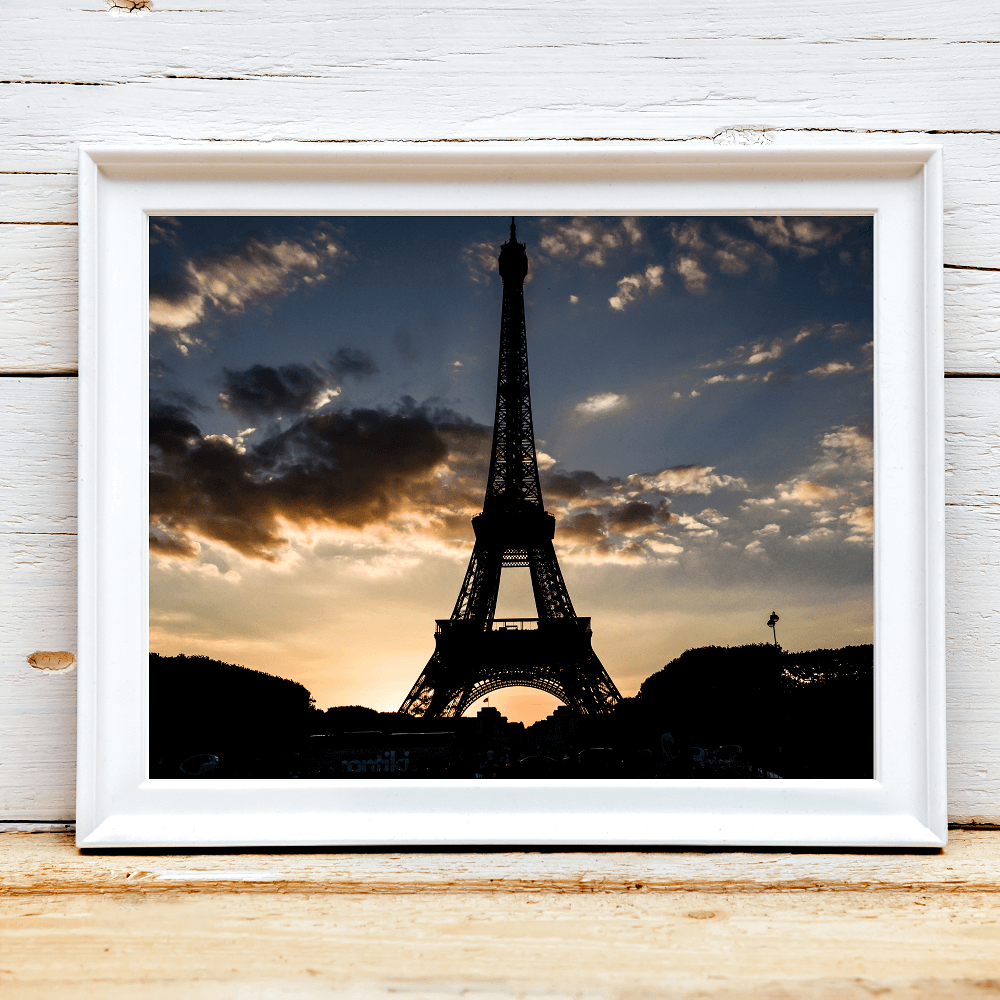 Eiffel Tower Sunset Travel Poster - Shop simply blessed shy