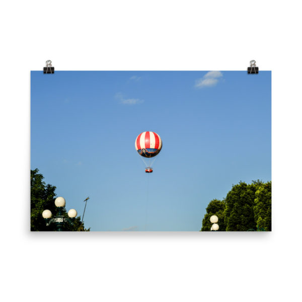 Hot air balloon print Paris Disney