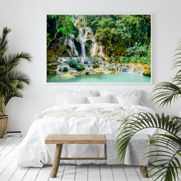 Kuang si waterfall print