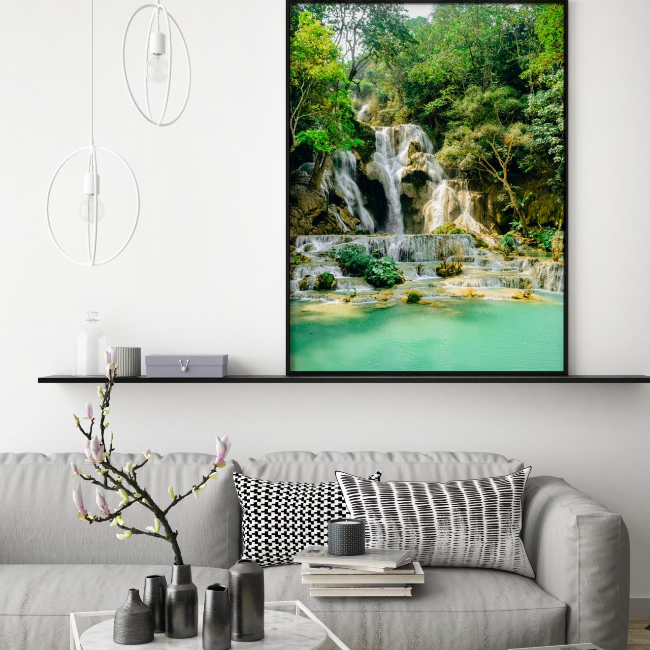 Kuang Si Waterfall Travel Poster - Shop simply blessed shy