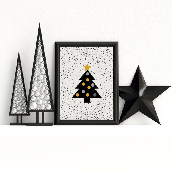 Black Christmas Printable Set of 3