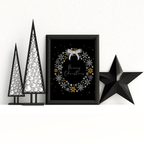 Black Christmas Printable Set of 3