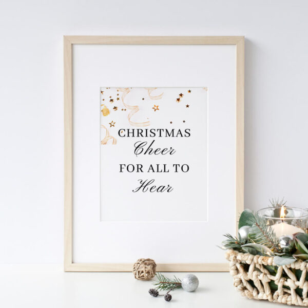 Christmas cheer for all to hear Printable Quote