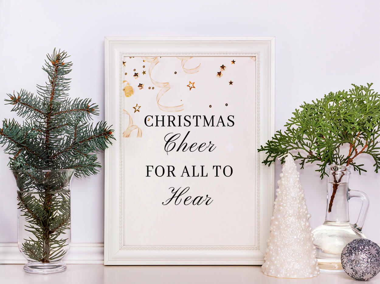Christmas cheer for all to hear Printable Quote