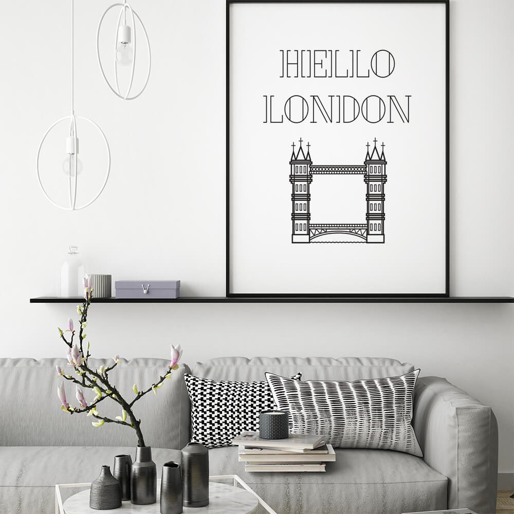 Hello London quote poster