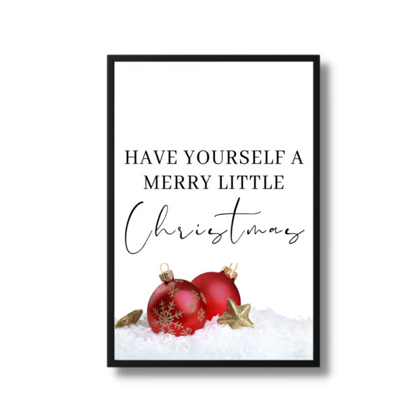 Have yourself merry little Christmas red ornaments