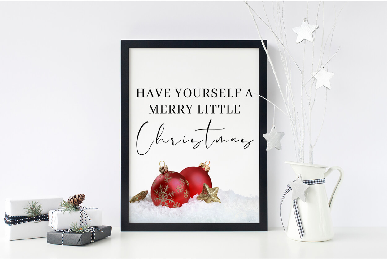 Have yourself merry little Christmas red ornaments