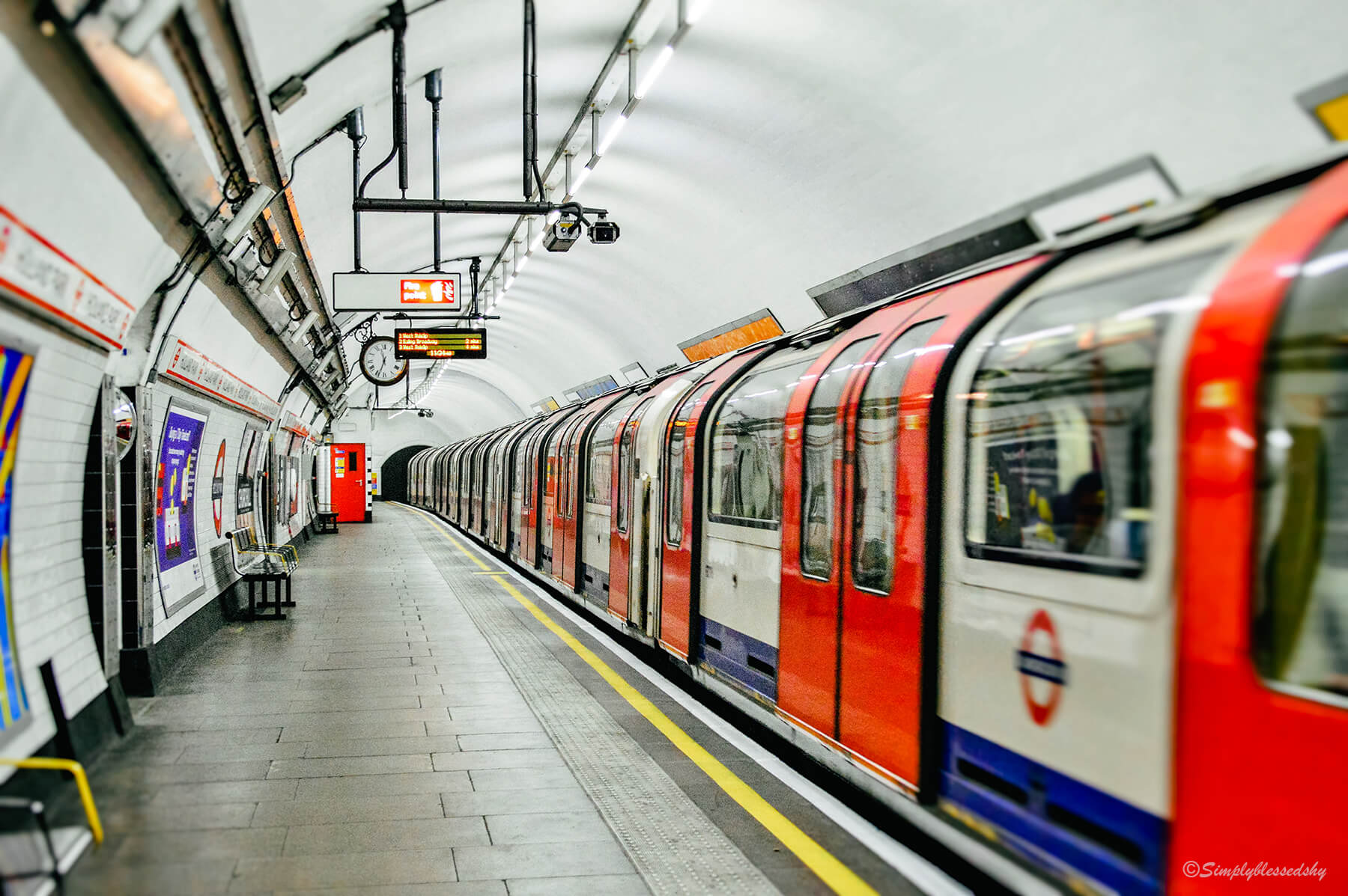 London Train Travel Poster