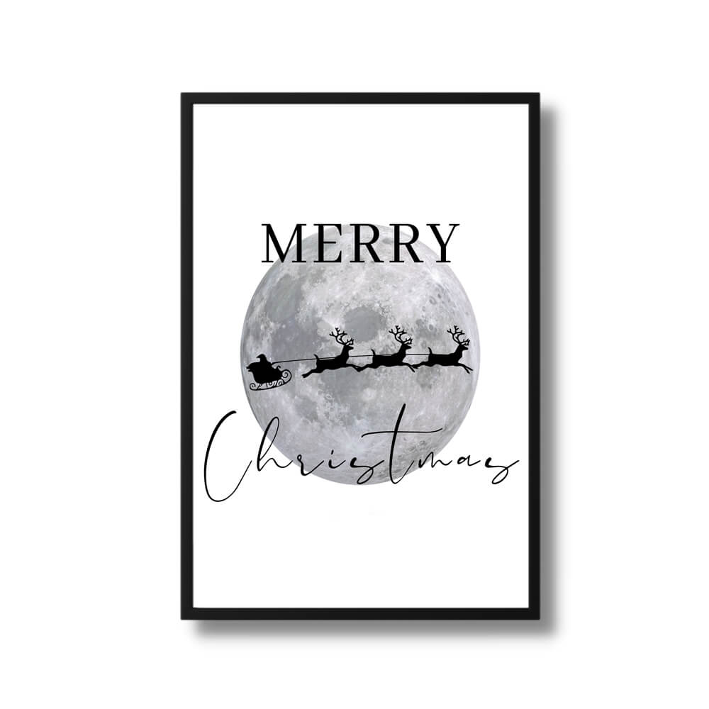 Merry Christmas Reindeer Poster
