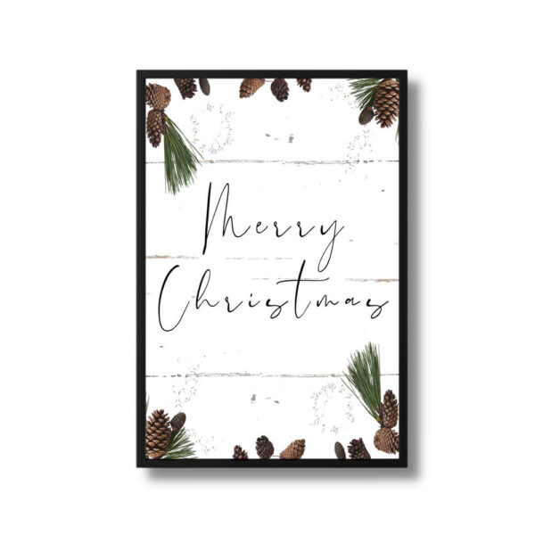 Merry Christmas pine cone Printable Quote