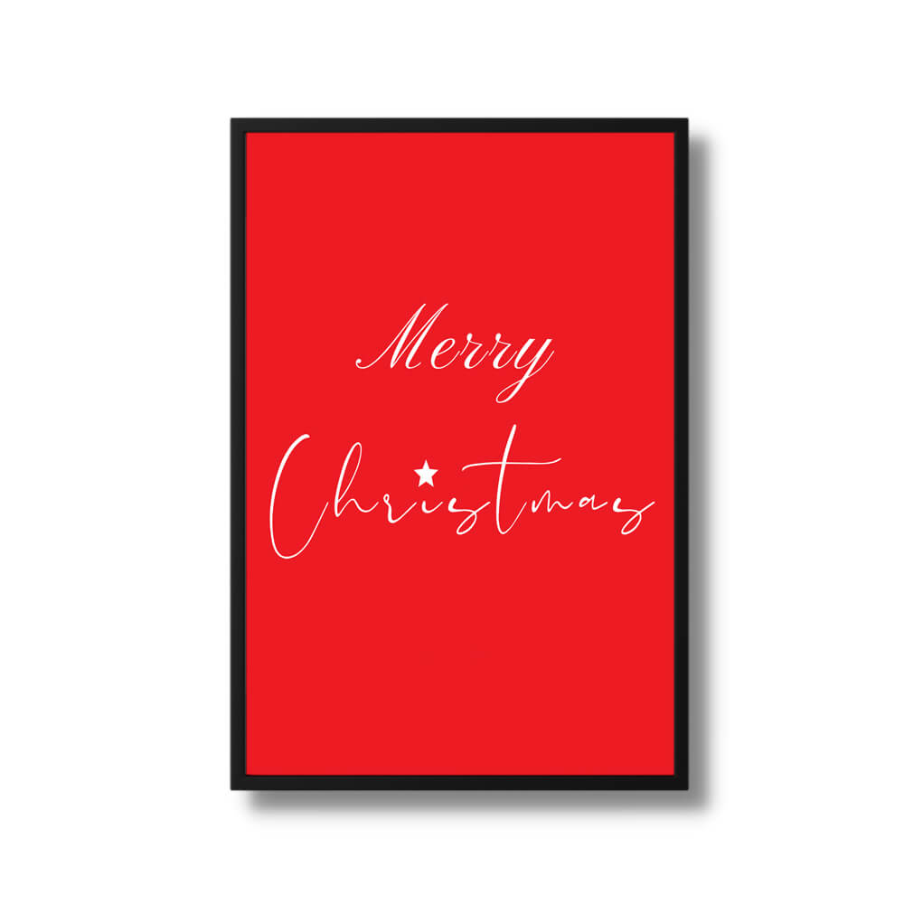 Red Merry Christmas Poster