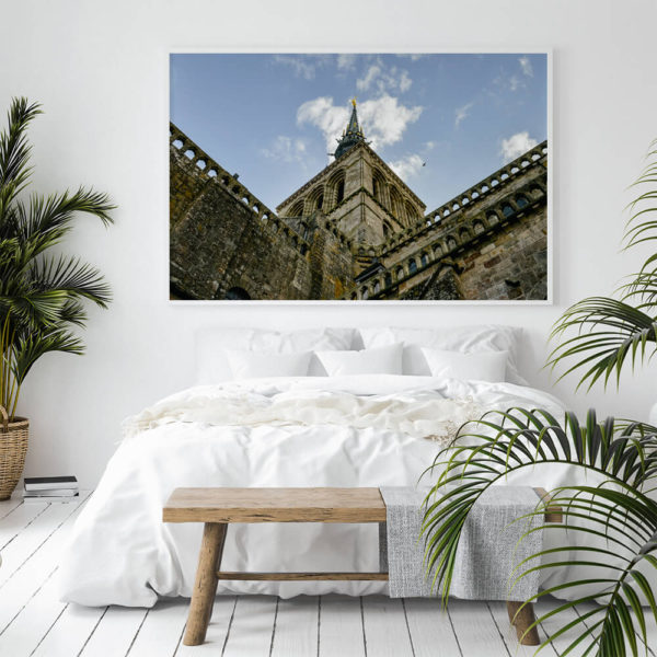 Mont Saint Michel travel poster- look up