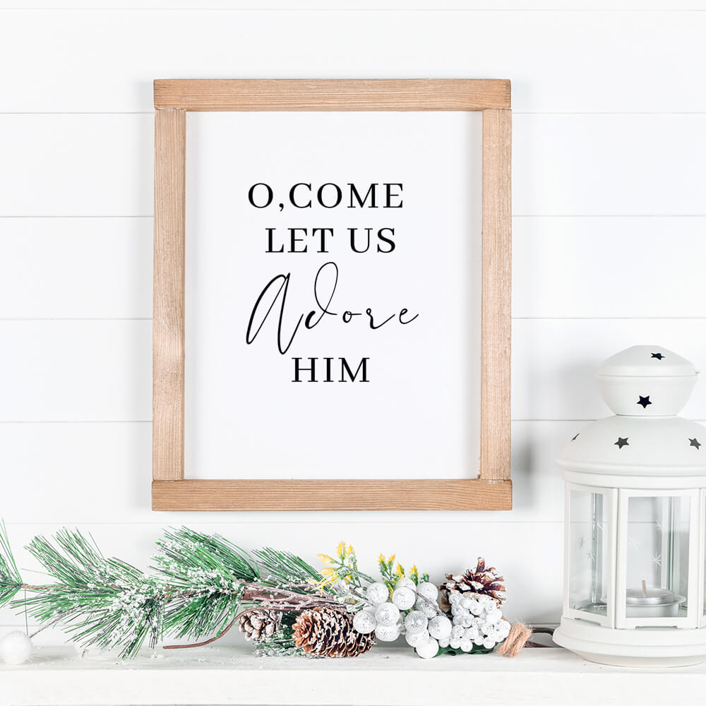 O, Come let us adore Him Poster