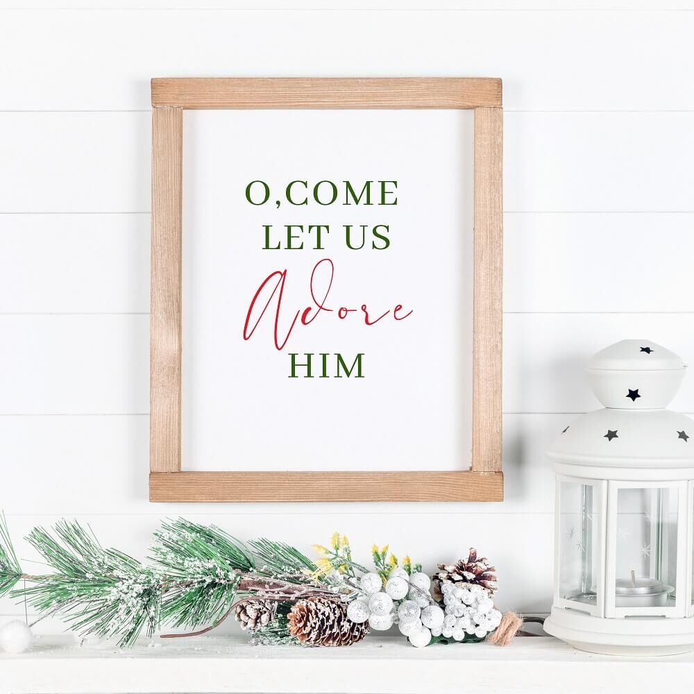 O, Come let us adore Him Poster