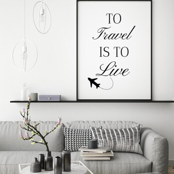 To travel is to live Inspirational Travel Printable quote