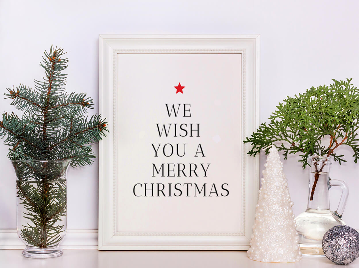 We wish you a Merry Christmas Printable Quote