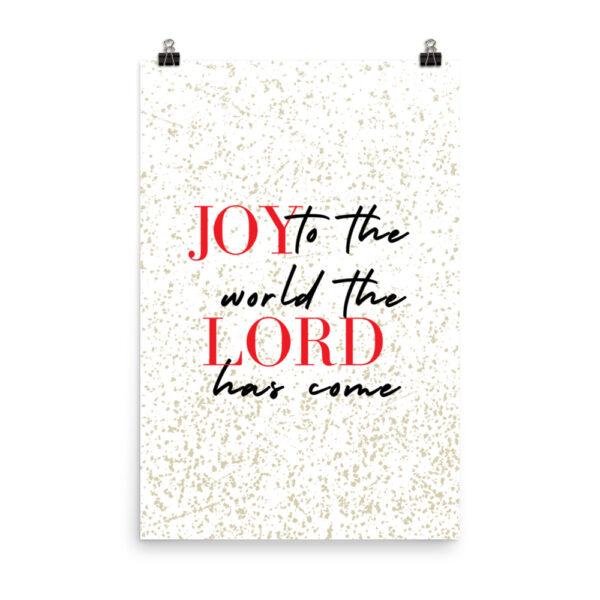 joy to the world the lord has come Christmas poster