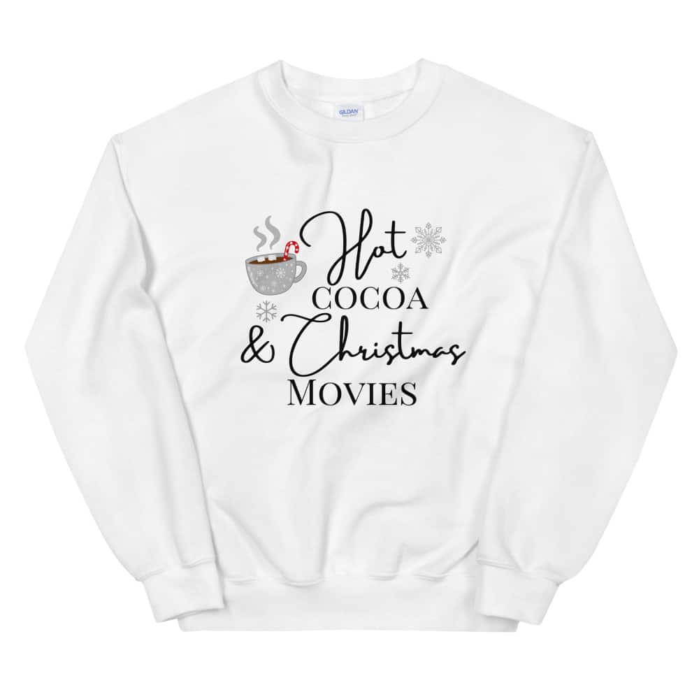 Hot Cocoa and Christmas movies sweater