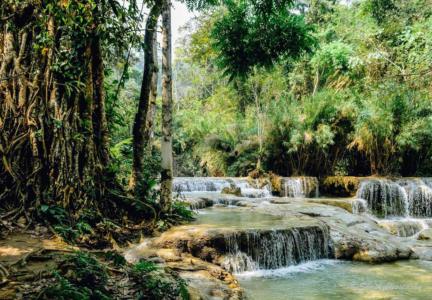 Kuang si Falls travel poster