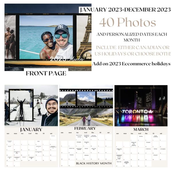 2023 Customized photo wall calendar