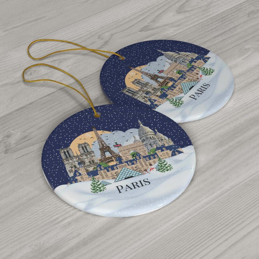 Paris Christmas ornament