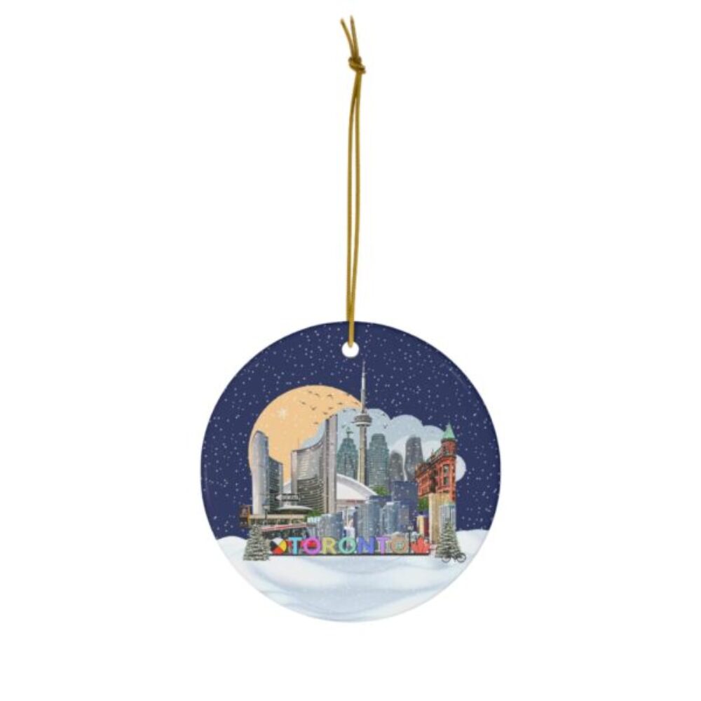 Add a touch of travel inspiration to your holiday tree with this Toronto ornament! Featuring a detailed Toronto design, these ornaments are the perfect keepsake for locals, travellers, and city lovers alike. It will make a great addition to your Christmas tree or be an awesome gift it to a loved one! Toronto Christmas ornament