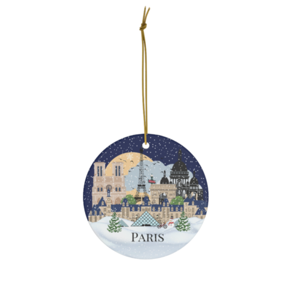 Paris Christmas ornament