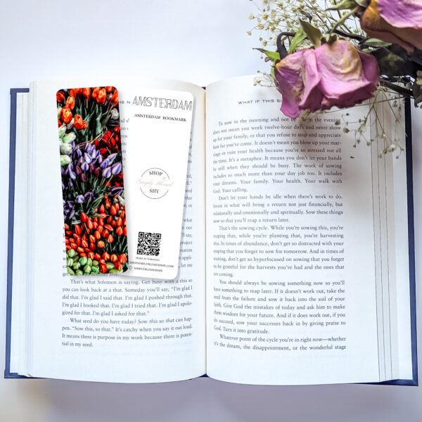 Amsterdam flower bookmark