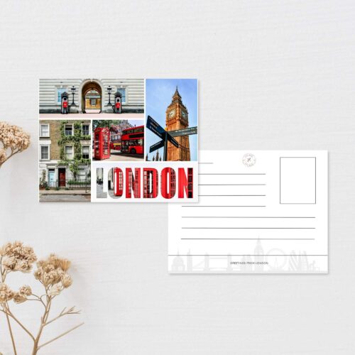 London photo collage Postcard