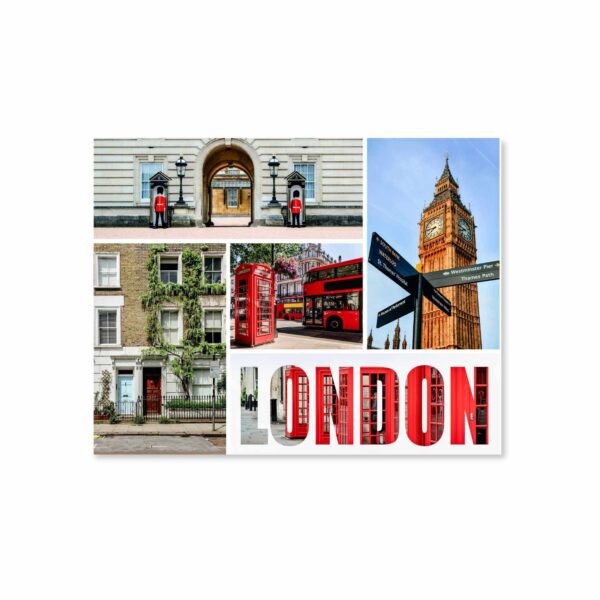 London photo collage postcard