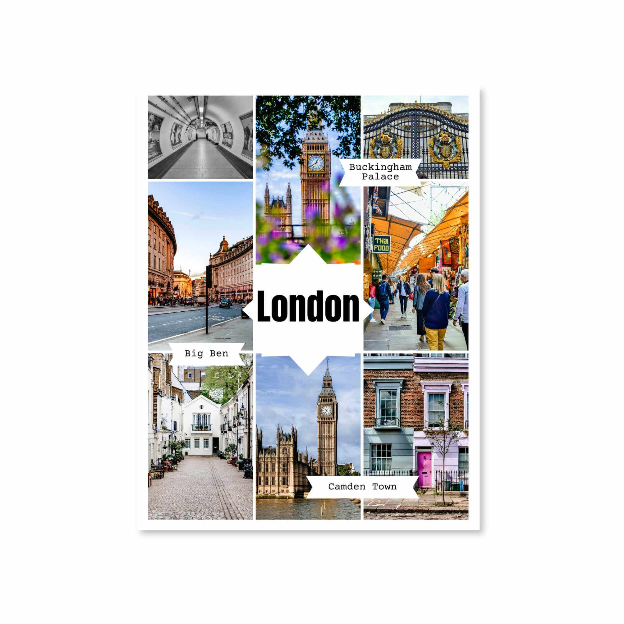London Photo Collage Postcard