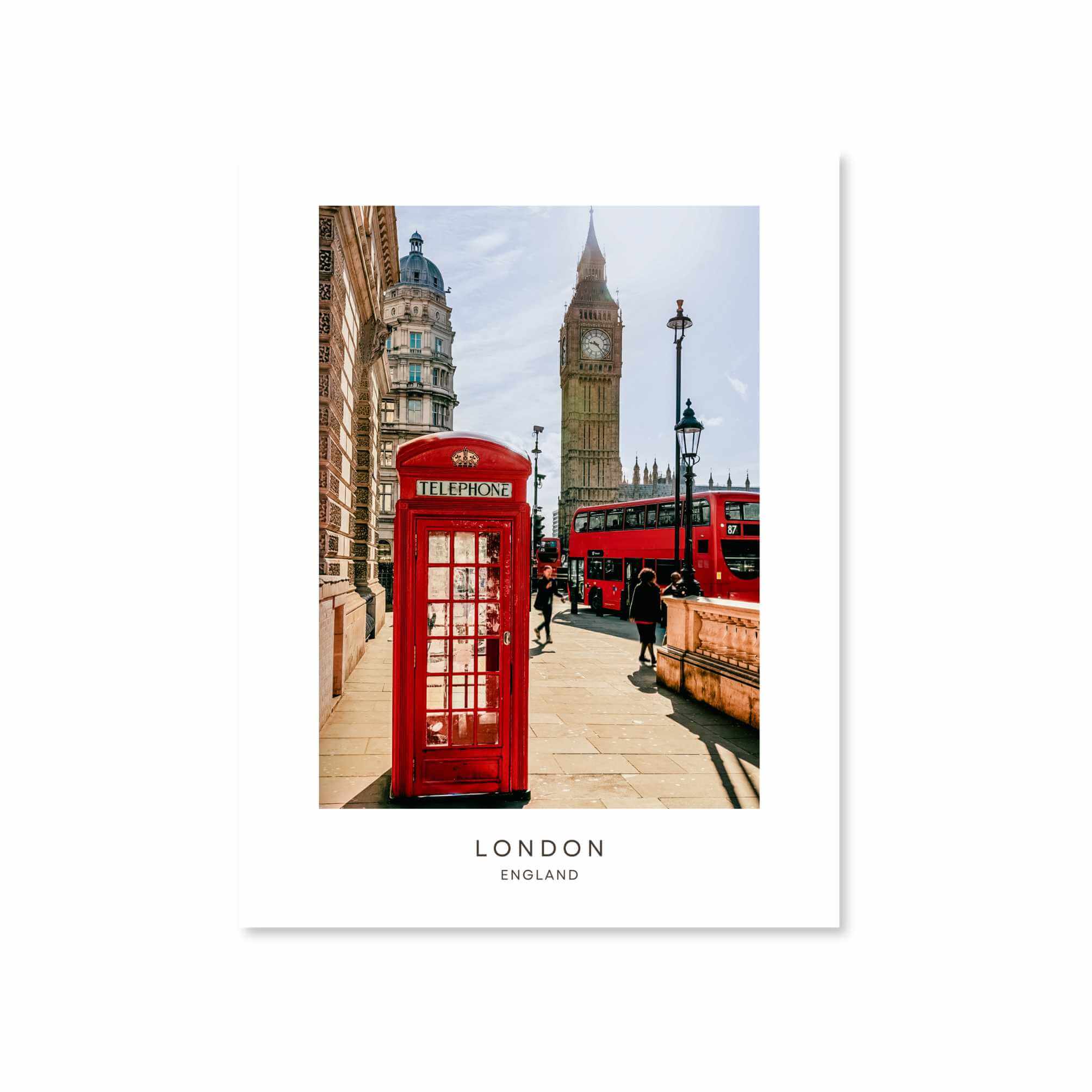 London Phone Booth Postcard