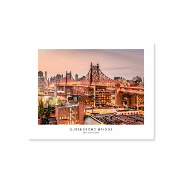 Queensboro bridge in New York postcard