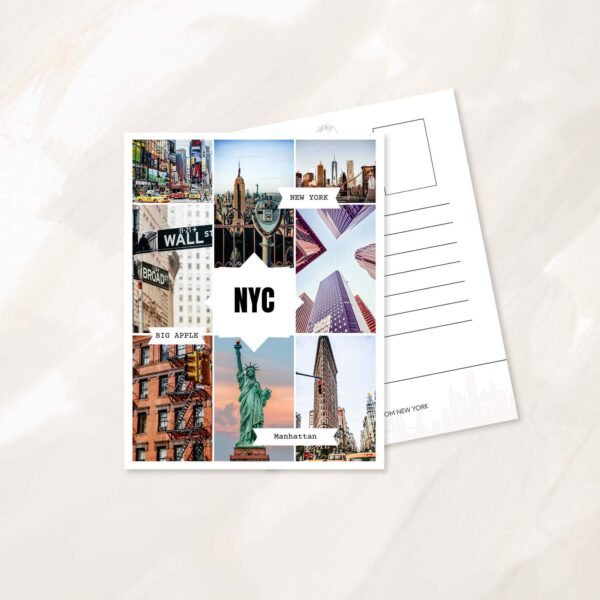 New York photo collage postcard