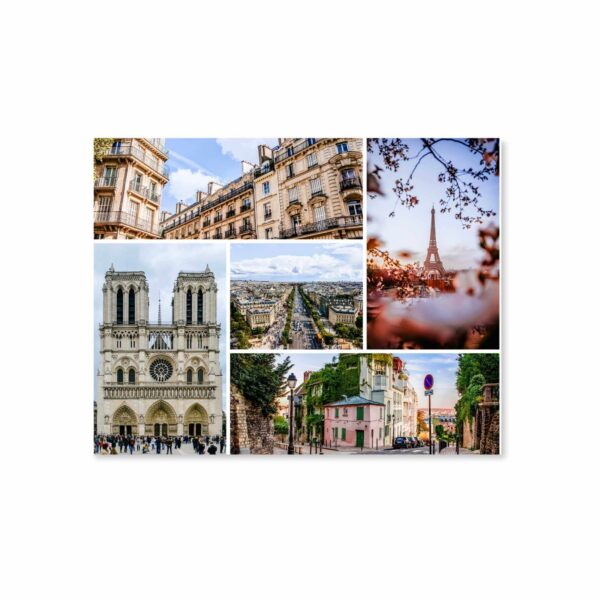 Paris photo collage postcard