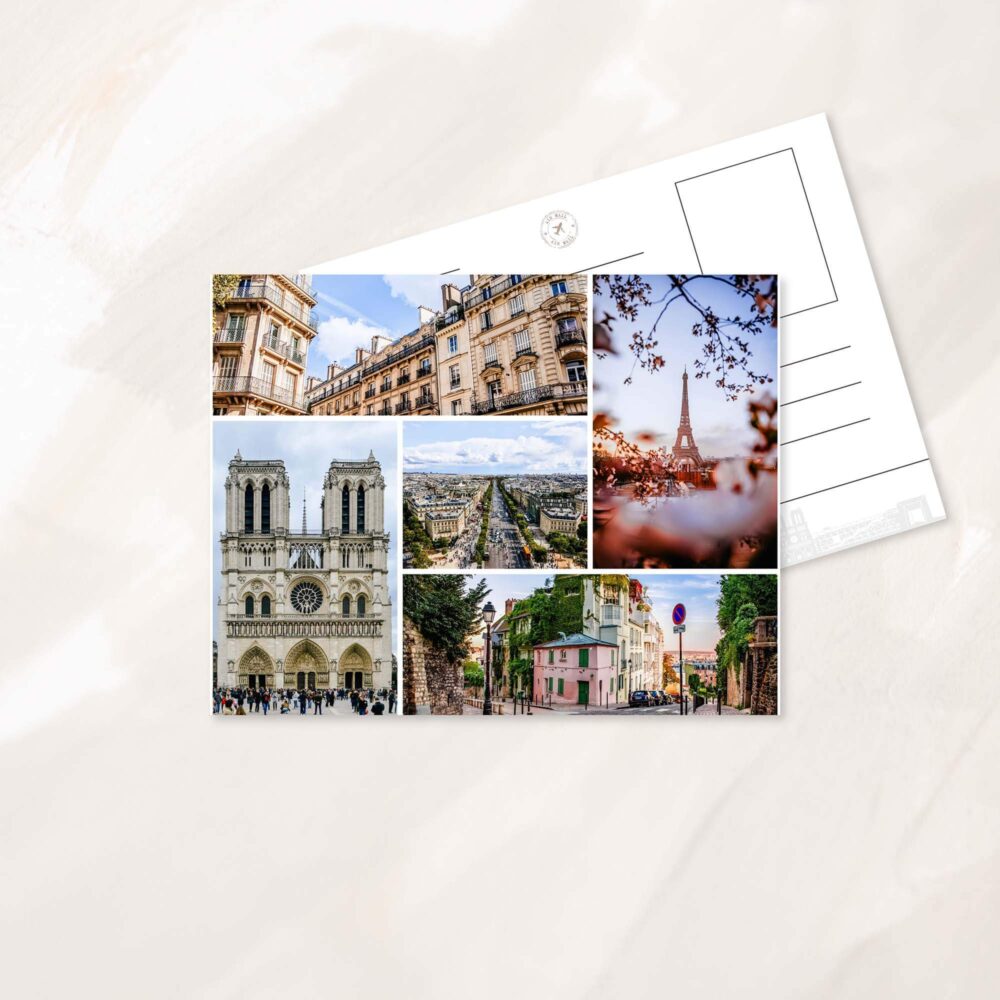 Paris Photo Collage Postcard