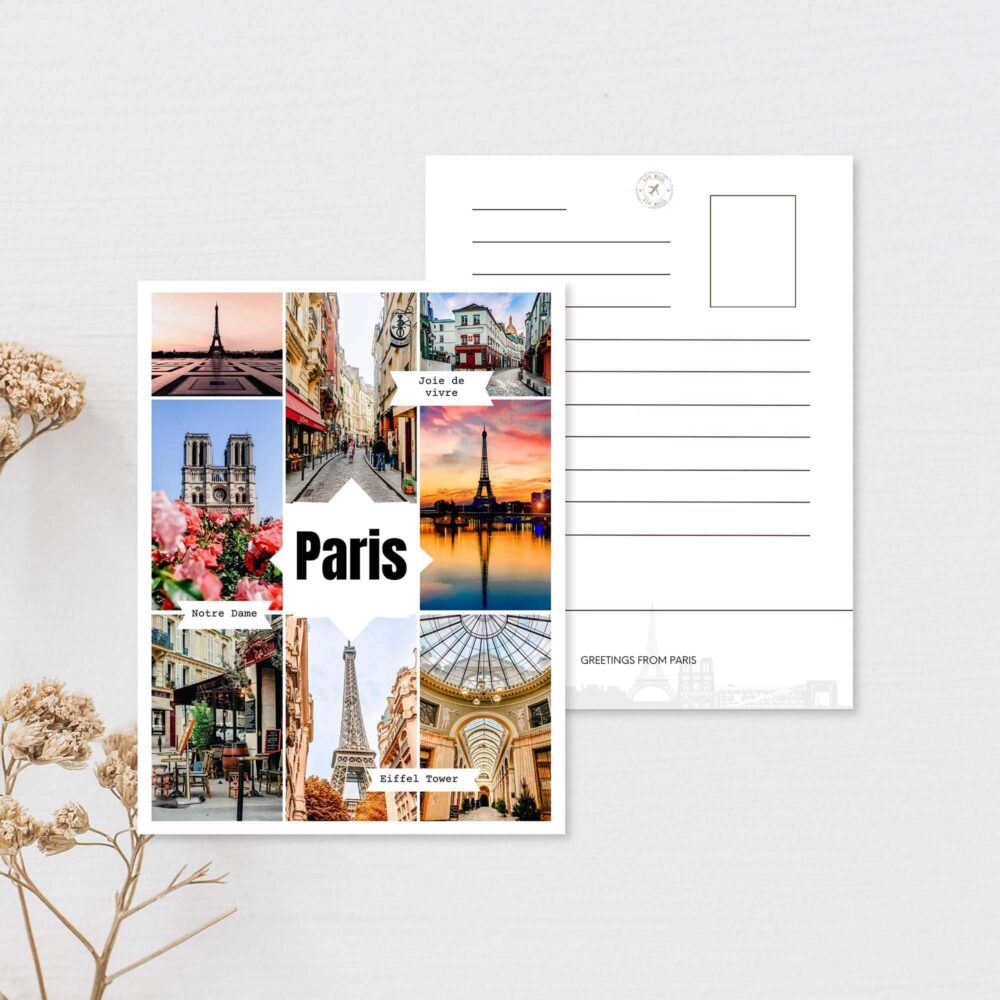 Paris Photo Collage Postcard