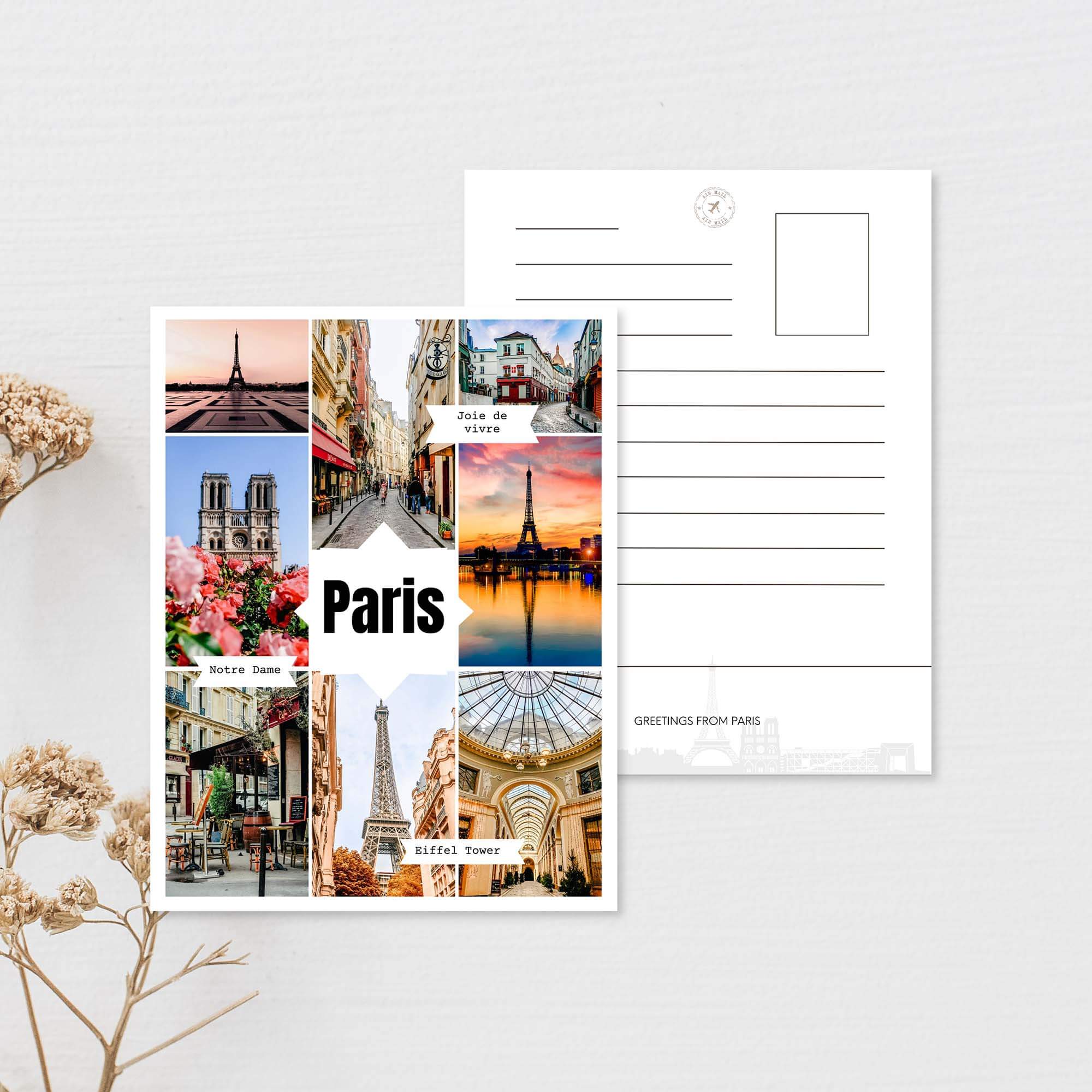 Paris Photo Collage Postcard