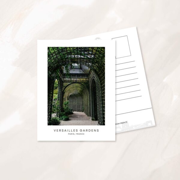 Versailles Garden trellis nature postcard