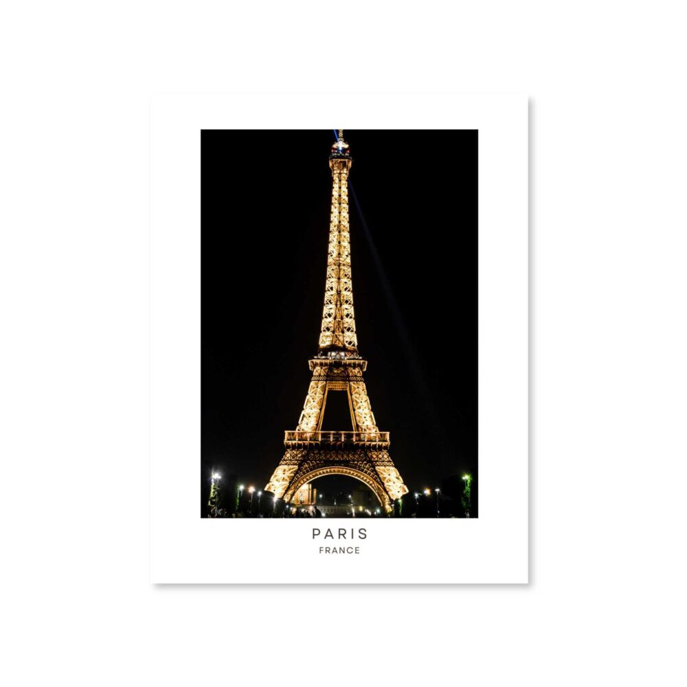 Eiffel Tower at night Postcard