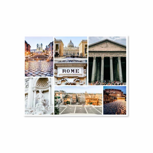 Rome photo collage postcard